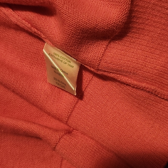 Lilly Pulitzer Medium Pink Cotton Knit 3/4 Sleeve Cardigan - Picture 9 of 9